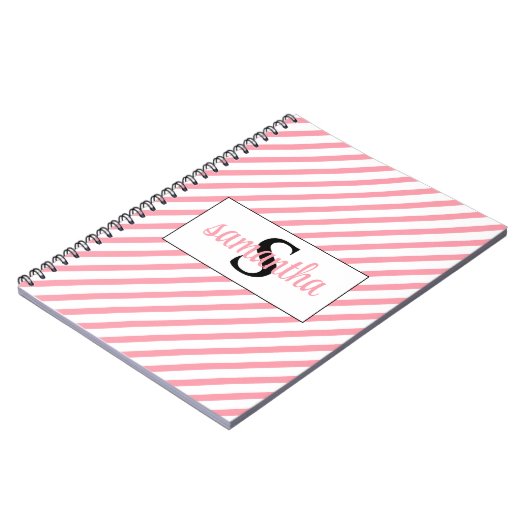 Carnet Nom du monogramme initial Pépinière Imprimer (Côté gauche)