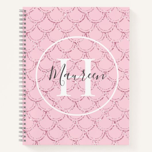 Carnet Nom du monogramme Initiales Parties scintillant de (Devant)