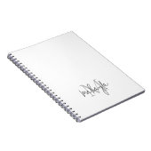 Carnet Nom du monogramme moderne personnalisé (Côté Droit)