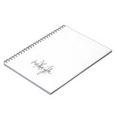 Carnet Nom du monogramme moderne personnalisé (Côté gauche)