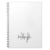Carnet Nom du monogramme moderne personnalisé (Devant)