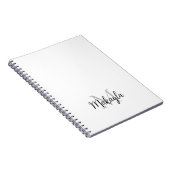 Carnet Nom du monogramme moderne personnalisé (Côté Droit)