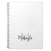 Carnet Nom du monogramme moderne personnalisé (Devant)