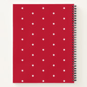 Carnet Nom du monogramme Motif Pois rouge (Dos)