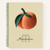 Carnet Nom du monogramme Pêche au Crochet moderne minimal (Devant)
