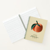 Carnet Nom du monogramme Pêche au Crochet moderne minimal (Intérieur)