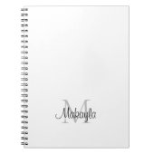 Carnet Nom du monogramme personnalisé (Devant)