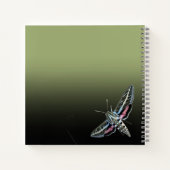 Carnet Nom du monogramme personnalisé Green Ombre Sphinx  (Dos)