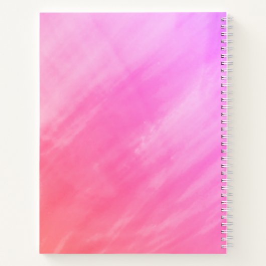 Carnet Nom du monogramme Pink Sketpad (Dos)
