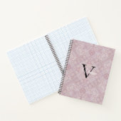 Carnet Nom du monogramme rose (Intérieur)