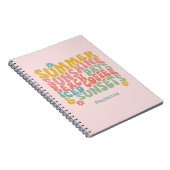 Carnet Nom du monogramme rose d'été Super (Côté Droit)