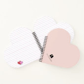 Carnet Nom du monogramme rose gras moderne (Intérieur)