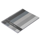 CARNET NOM DU MOTIF DE LA LIGNE DE COULEUR GRIS DE MONOCH (Côté gauche)