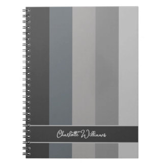 CARNET NOM DU MOTIF DE LA LIGNE DE COULEUR GRIS DE MONOCH
