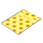 Carnet Nom du Motif de tournesol jaune (Côté gauche)