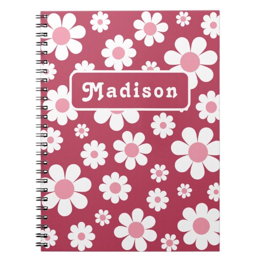 Carnet Nom du Motif Retro Daisy (Devant)