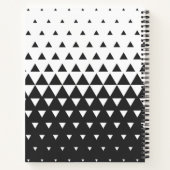 Carnet Nom du Motif triangle noir et blanc personnalisé (Dos)