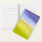 Carnet Nom du planificateur enseignant jaune géométrique (À l'intérieur)