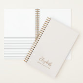Carnet Nom du script de calligraphie neutre minimale simp (À l'intérieur)