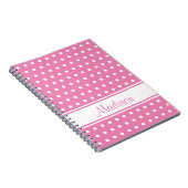 Carnet Nom du script de la bande de la Polka blanche rose (Côté Droit)