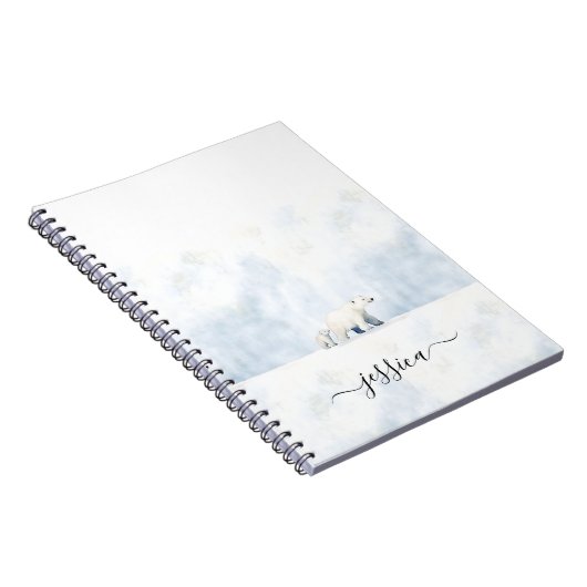 Carnet Nom du script de l'ours polaire mignon (Côté Droit)