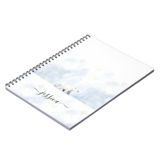 Carnet Nom du script de l'ours polaire mignon (Côté gauche)