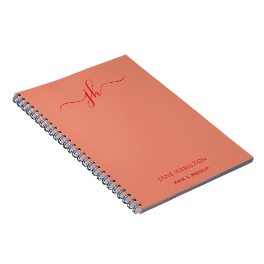 Carnet Nom du script de monogramme du logo personnalisé (Côté Droit)