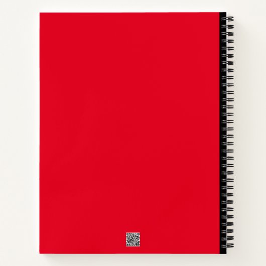 Carnet Nom du script d'objet personnalisé Simple Red (Dos)