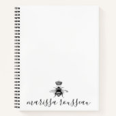 Carnet Nom du script manuscrit du logo Queen Bee (Devant)