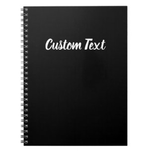 Carnet Nom du texte du script cursif simple en noir et bl