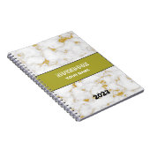 Carnet Nom élégant et fonctionnel Personnaliser Marbre Bl (Côté Droit)