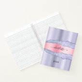 Carnet Nom en marbre rose violet (Intérieur)