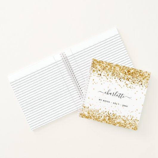 Carnet Nom en or blanc (Intérieur)