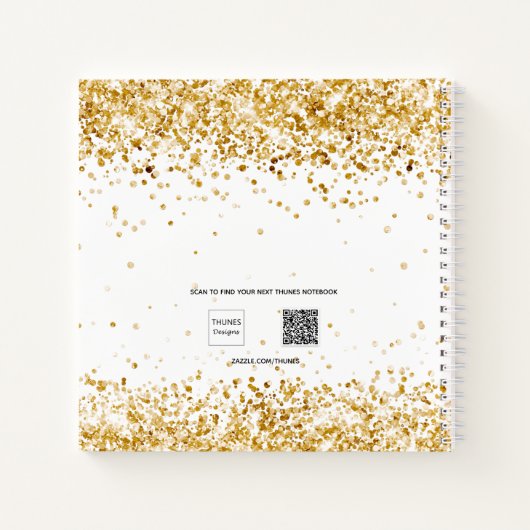 Carnet Nom en or blanc (Dos)