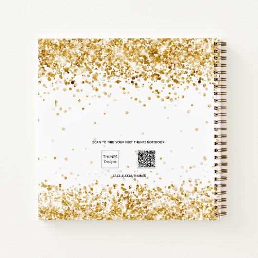 Carnet Nom en or blanc (Dos)