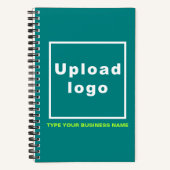 Carnet Nom et logo de l'entreprise sur la spirale verte T (Recto)