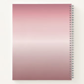 Carnet Nom et monogramme | Blush en faux or rose doux (Dos)
