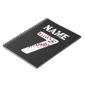 Carnet Nom et numéro 7 Baseball, Baseball Team (Côté gauche)