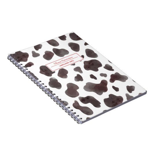 Carnet Nom et sujet de l'impression de vache (Côté Droit)