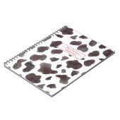 Carnet Nom et sujet de l'impression de vache (Côté gauche)