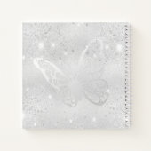 Carnet Nom étincelant de la parties scintillant papillon (Dos)