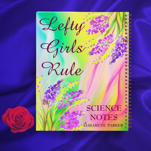 Carnet Nom floral Abstrait à gauche Objet