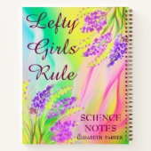 Carnet Nom floral Abstrait à gauche Objet (Dos)