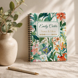 Carnet Nom floral botanique personnalisé