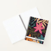 Carnet Nom Floral Moderne Personnalisable (Intérieur)