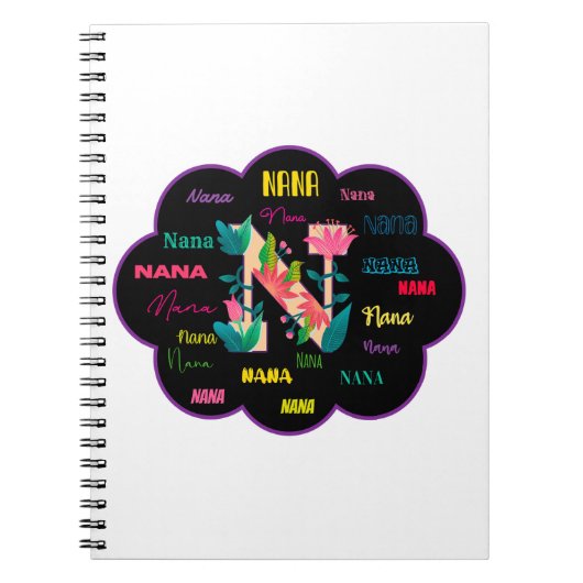 Carnet Nom floral Nana (Devant)