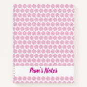 Carnet Nom floral rose moderne (Devant)