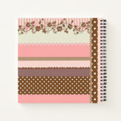 Carnet Nom floral rose pâle (Dos)