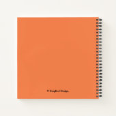 Carnet Nom floral rose rouge personnalisable Catherine bo (Dos)