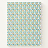 Carnet Nom floral sarcelle délicat (Dos)